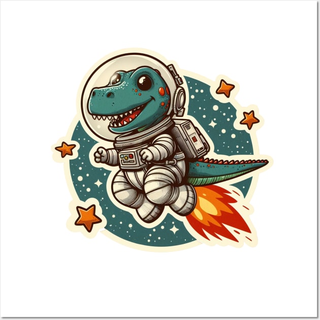 Space Dinosaur Wall Art by dinokate